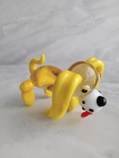 Hund Glas Dackel Figur Glastier Sammelfigur Miniatur L 5,5cm Gelb