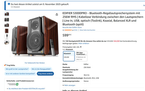 Aktive regallautsprecher - aktive,