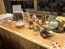 Tischdecke in Gold für Hochzeiten Candybar ect.....ca 290cm xca 600cm