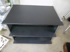 TV Board, Phonoschrank schwarzmit metall seiten 