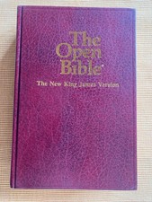 The Open Bible Expanded Edition NKJV New King James Version burgundy Hardcover