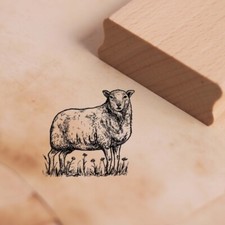 Motivstempel Bergschaf steht -