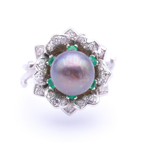 Tahitian pearl ring - , with