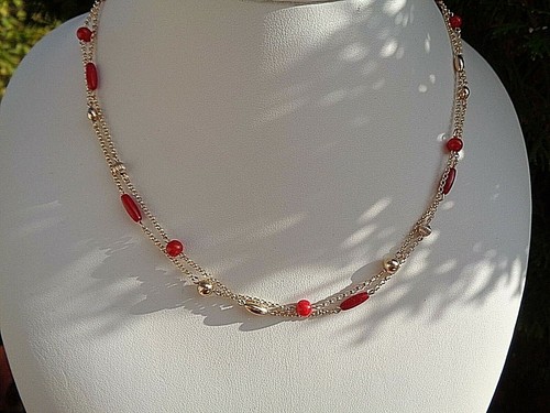 Koralle kette 14k gold filled - kette,