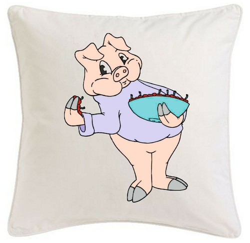 Kissenbezug 40x40cm schwein - kissenbezug,