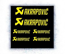 Akrapovic NEON Logo Aufkleber Set 6-Teilig freie Farbauswahl Motorrad Auto KFZ 