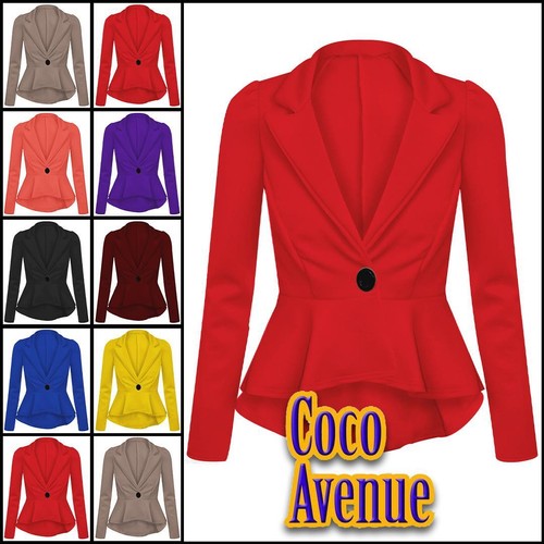 Damen schößchen blazer crop - schößchen,
