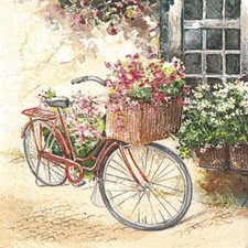 20 Servietten Flowerbike