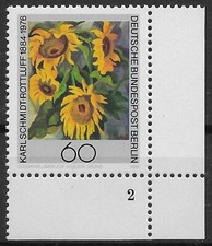 Berlin 1984 ** Mi 728 Karl Schmidt-Rottluff Eckrand Ecke Formnummer 2 Fn2 0171E