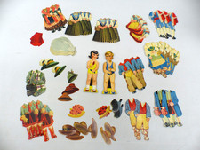Vintage Ankleidepuppen Anziehpuppen Pappe Ausschneidebogen Bekleidung