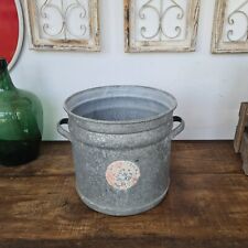 B2766 Alter Zink Einwecktopf | Kochtopf | Einkochtopf | Pflanztopf | Eimer