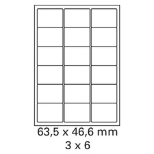300 Bogen Etiketten weiß 63,5