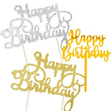 Cake topper happy - happy, birthday