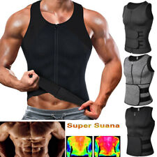Herren Sauna Weste Taille Trainer Neopren Shirt Bauchweg Shaper Gewichtsverlust