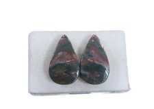 1 Paar  Heliotrop Cabochon ca