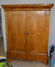 KLEIDERSCHRANK SPÄT BIEDERMEIER EICHE HESSEN 1850 Eiche poliert goldgelba