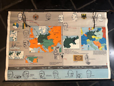DAS KAISERREICH, WEIMARER REPUBLIK, Rollbild Rolltafel POLITIK, Schule Lehre rar