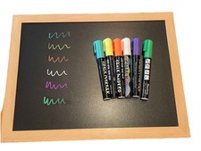 Tafelschild Bild + 6x Chalkmarker Stifte Kreidestifte Blackboard - Kreativ Infos