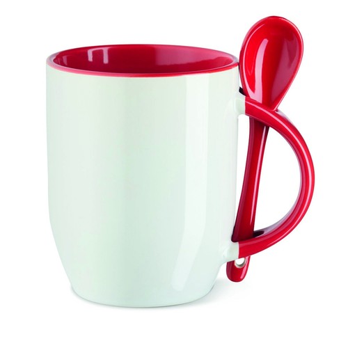 Sublimationstasse mit löffel - mit,