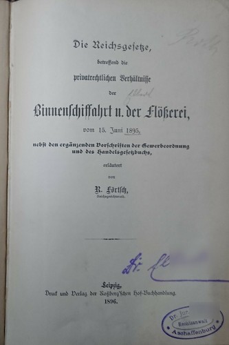 Reichsgesetze binnenschiffahrt - reichsgesetze,