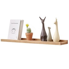 Schweberegal Wandregal, Regalbrett Holz Wandboard Eiche Massiv Bilderleiste B...