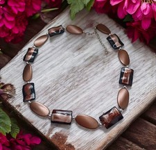 Perlen Kette Grünton Flache