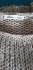 Barbara Becker Pullover Gr.36 beige Wollgemisch mit Mohair längere Ausführung