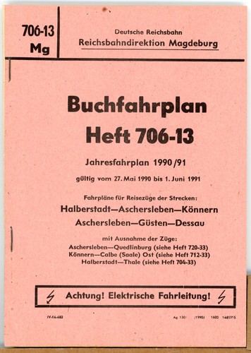 Buchfahrplan 706 - mg, /