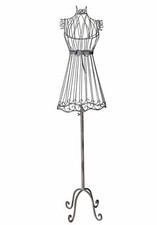 Mannequin Shabby Chic Schneiderbüste Metallbüste weiß Schaufensterpuppe Büste