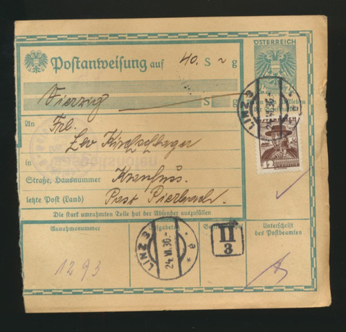 Groschen postanweisung 1936 - 24,
