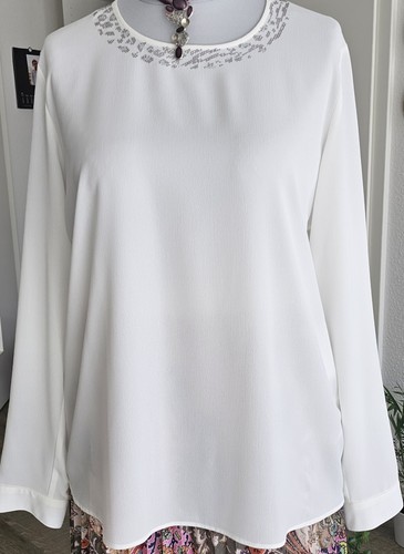 Weiße bluse erfo - weiße, langarm