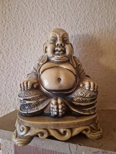 Lachender Buddha aus Alabaster. 24 cm/3,4 Kg