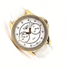 Elysee Damenarmbanduhr vergoldet mit Steinlünette