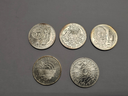 Gedenkmünzen 1987 - 5x, dm