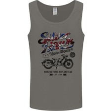 Silberner Hawk Vintage Motorrad Union Jack Herren Weste Tank Top