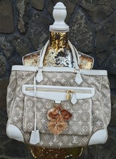 Louis Vuitton Sabbia Schultertasche GM Beige Stoff/Jacquard