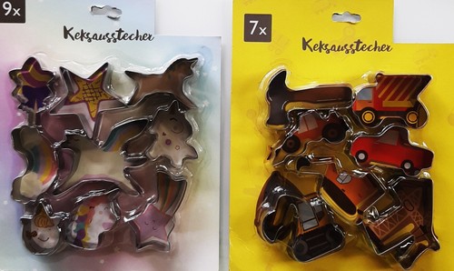 Keksausstecher set einhorn - set, 9x