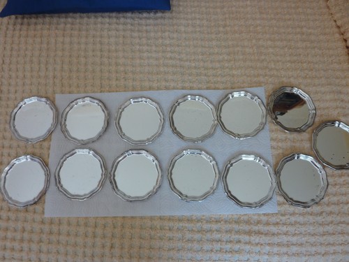 Vintage glasuntersetzer metall - glasuntersetzer,
