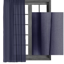 Leinen Gardine Vorhang 140x245