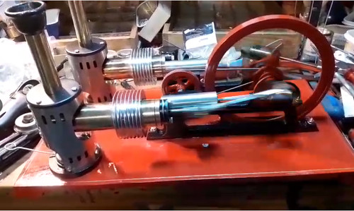 Zweizylinder stirlingmotor - zweizylinder,