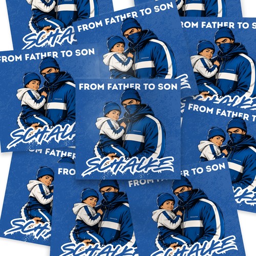 100x schalke aufkleber - 100x, aufkleber/