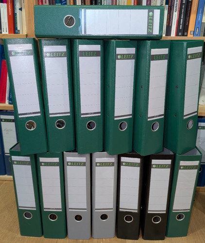 14x leitz ordner plastik - plastik, a4