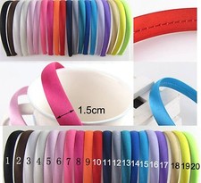 Satin Haarreif 15 mm Haarreifen Unifarben Haarschmuck Kopfschmuck - viele Farben