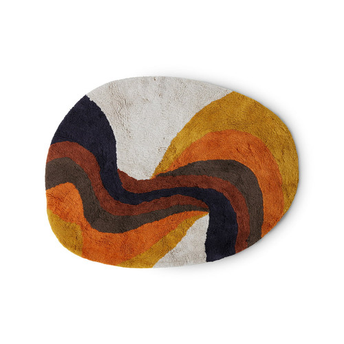Hkliving retro swirl badematte - swirl,