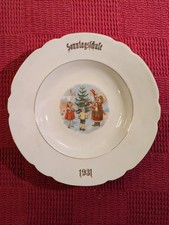 Teller Porzellan 1931 Sonntagsschule Weihnachten Kinderteller Sammelteller 23cm