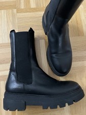Tommy Hilfiger bequeme Monochromatic Chelsea Boots Leder schwarz Gr. 39