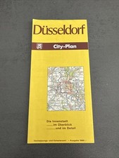 Düsseldorf City Plan Map Stadtplan 1984