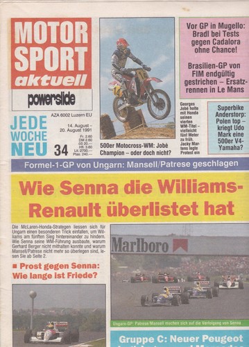 Motorsport aktuell 1991 - motorsport, 34/1991