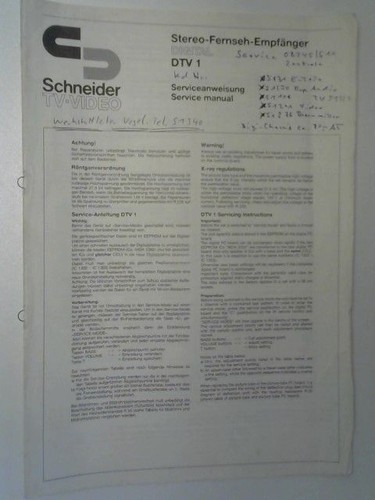 Schneider video - schneider, tv-video