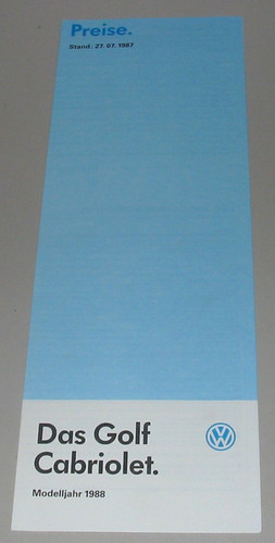 Prospekt preisliste golf - golf, i